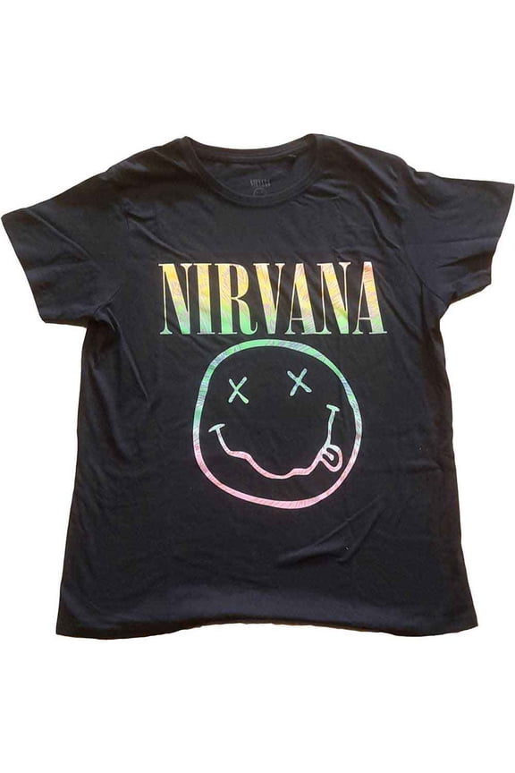 Nirvana Ladies T-Shirt: Sorbet Ray Smiley (20)