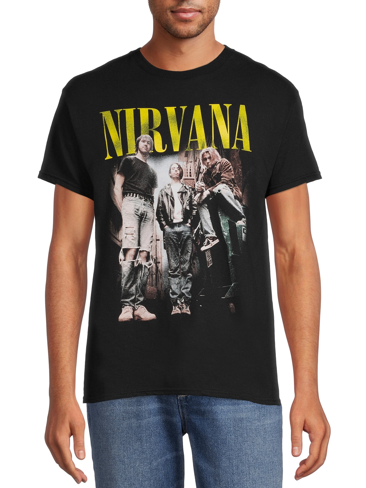 Jolly God følelse Der er behov for Nirvana Men's & Big Men's Graphic Print Band T-Shirt, Sizes S-3XL -  Walmart.com
