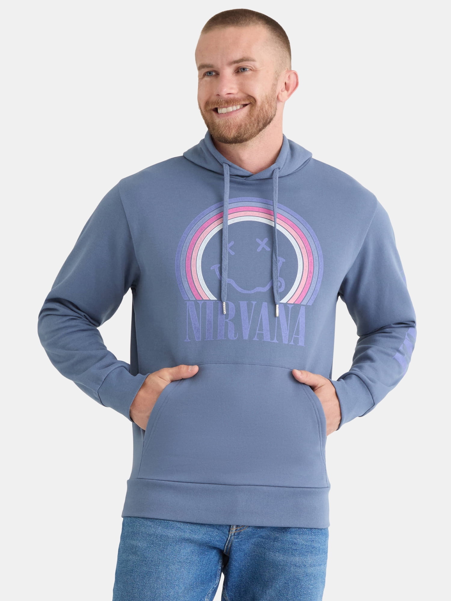 Nirvana Men's & Big Men's Pullover Hoodie Sweatshirt, Sizes XS-3XL