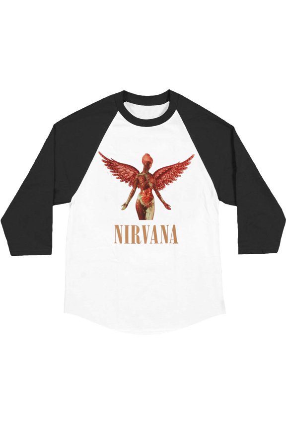 Men's In Utero Baseball Jersey X-Large White