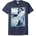 thumbnail image 1 of Nirvana Men's Kurt Cobain Standing By Bus Photo T-shirt X-Large Heather Navy, 1 of 1