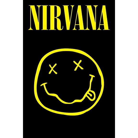Nirvana - Music Poster / Print (Smiley / Logo) (Size: 24" X 36")