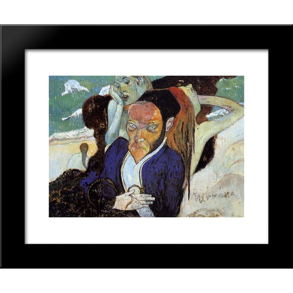 Nirvana, Portrait of Jacob Meyer de Haan 20x24 Framed Art Print by Paul Gauguin