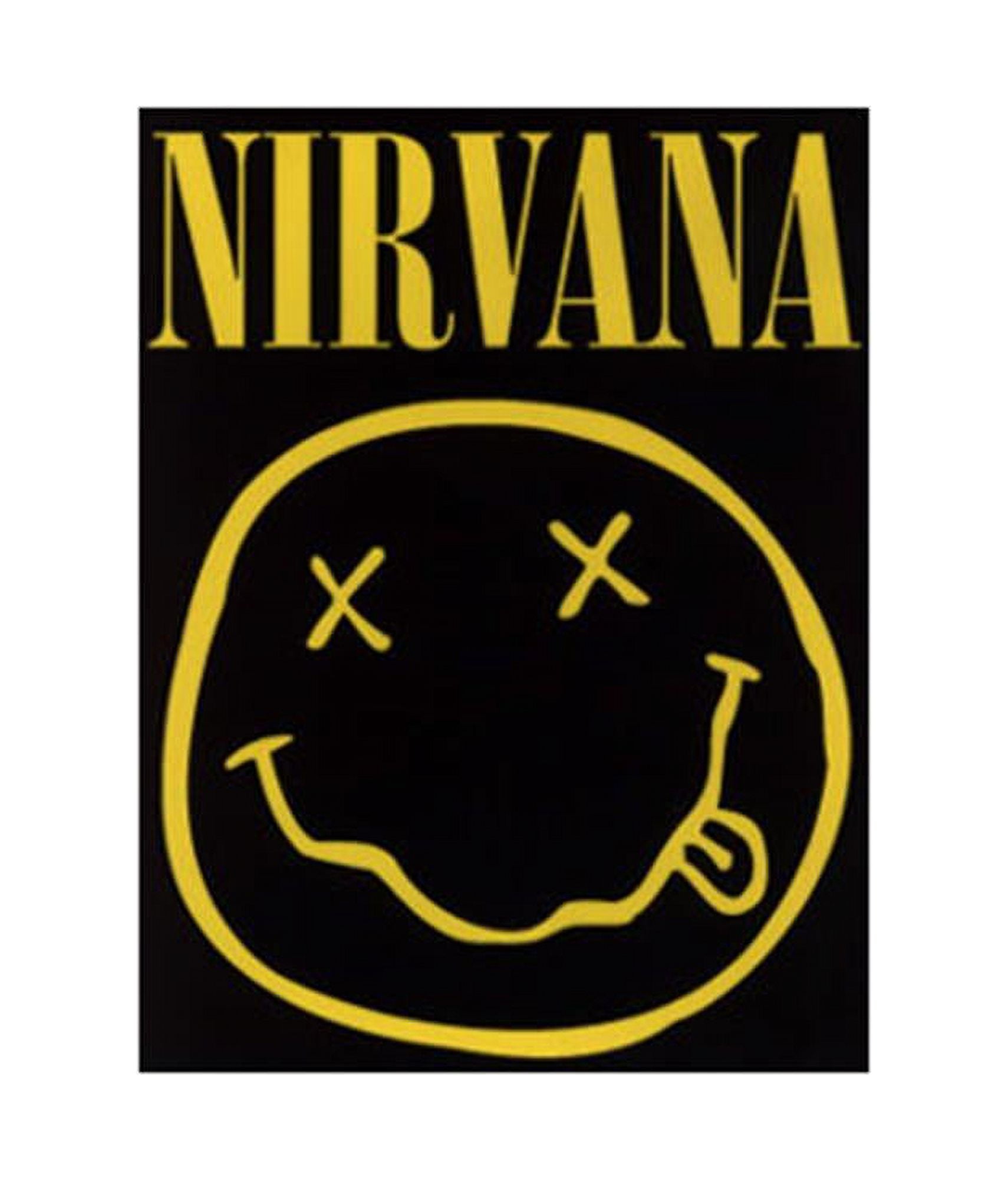 Nirvana Smiley Face Rock Band Music Bumper Sticker / Decal by Superheroes  Brand