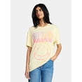 thumbnail image 1 of Nirvana Women's Tour Smiley Graphic Tee with Short Sleeves, Sizes XXS-XXL, 1 of 5