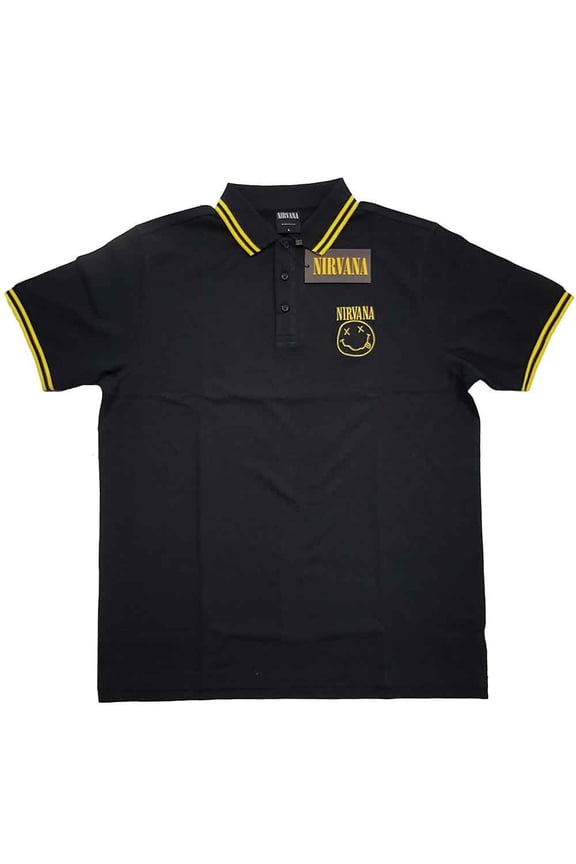 Nirvana Unisex Polo Shirt Smiley (Small)