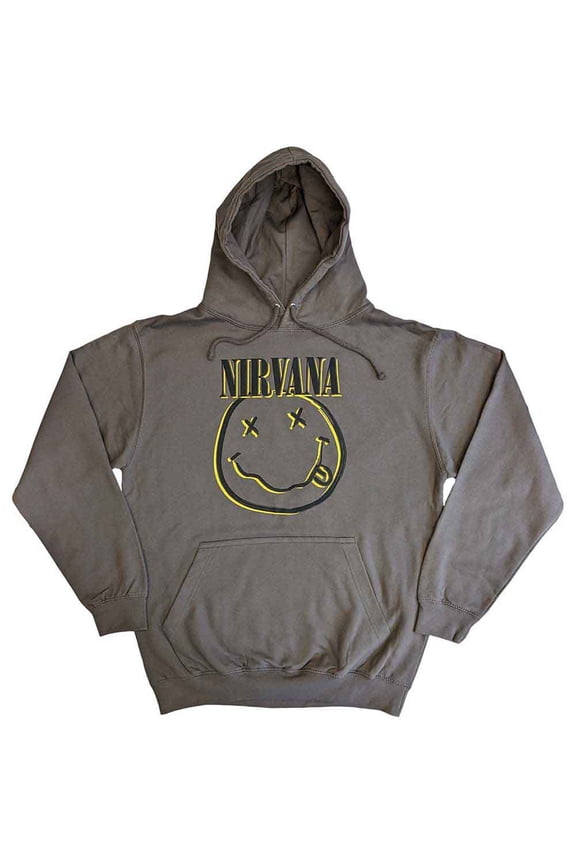 Nirvana Unisex Pullover Hoodie: Inverse Happy Face (X-Large)
