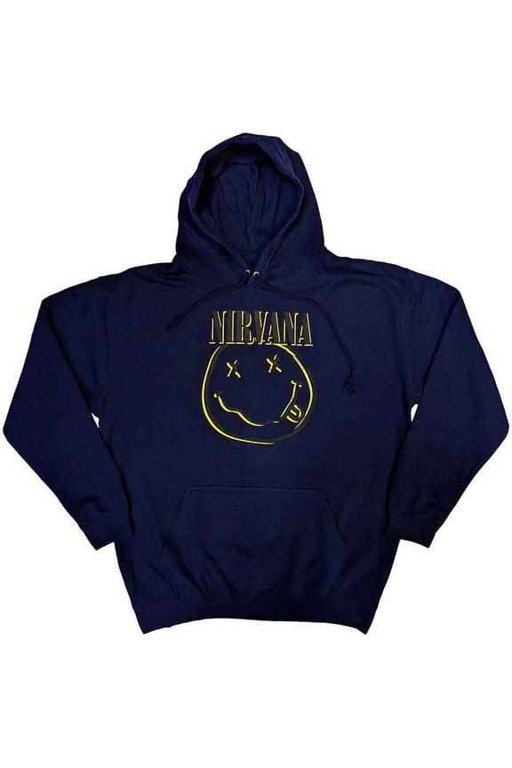 Nirvana Unisex Pullover Hoodie Sweatshirt Inverse Smiley (Small)