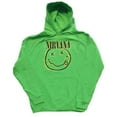 thumbnail image 1 of Nirvana Unisex Pullover Hoodie Sweatshirt Inverse Happy Face (Green), 1 of 3