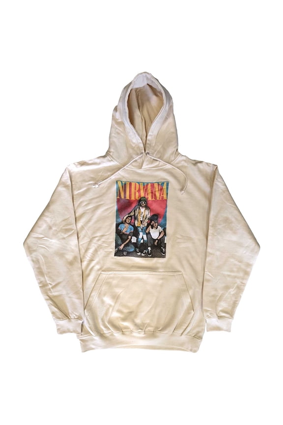 Nirvana Unisex Pullover Hoodie Sweatshirt Trapper Hat Mono Logo (XX-Large)