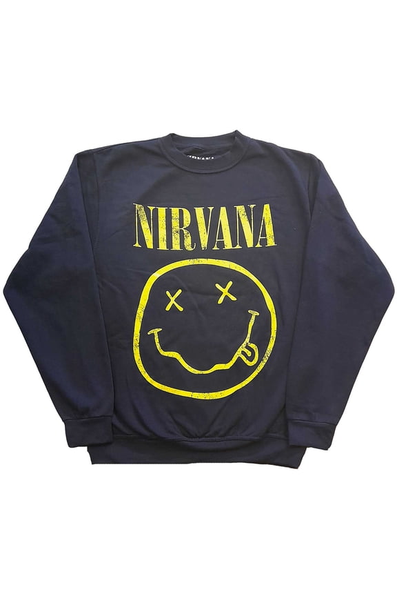 Nirvana Unisex Sweatshirt Yellow Smiley (Small)