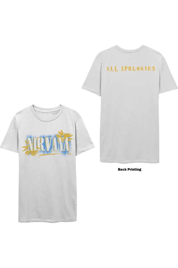 Nirvana Unisex T-Shirt All Apologies (Back Print) (Medium)