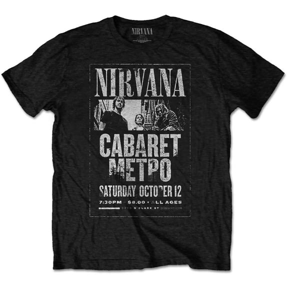 Nirvana Unisex T-Shirt Cabaret Metro (Large)