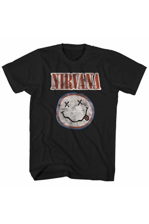 Nirvana Unisex T-Shirt Distressed Logo (Large)