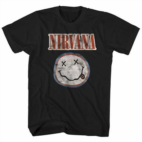 Nirvana Unisex T-Shirt Distressed Logo (X-Large)