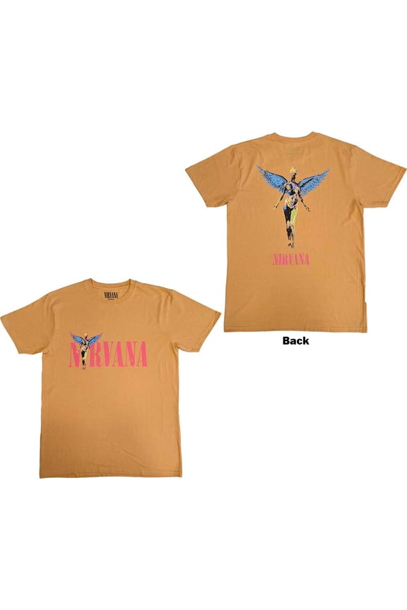 Nirvana Unisex T-Shirt: In Utero Angel (Back Print) (XX-Large)