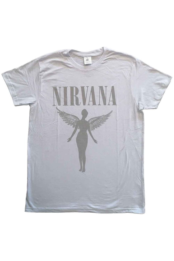 Nirvana Unisex T-Shirt In Utero Tour (Back Print) (Medium)