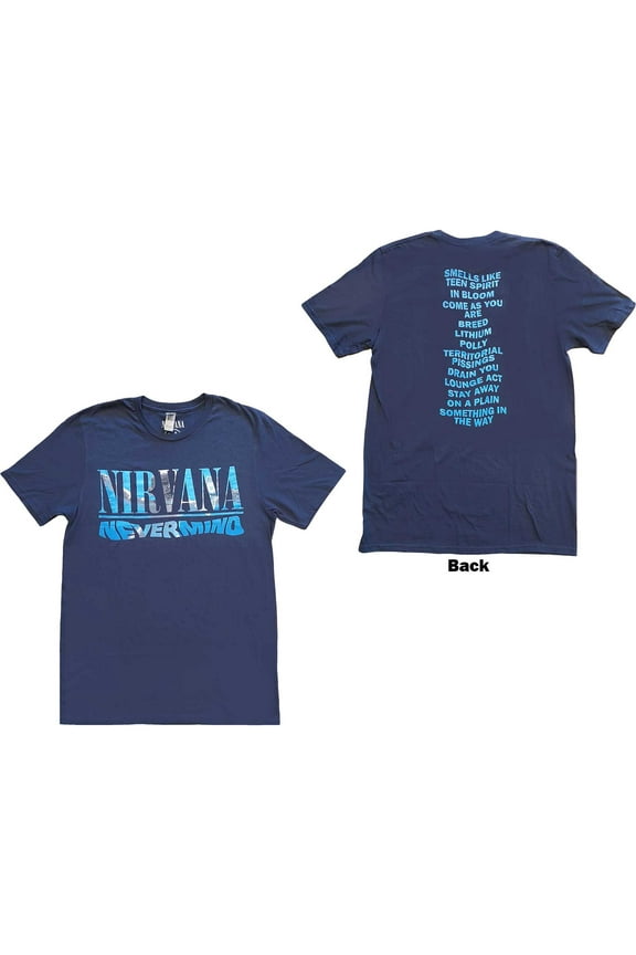 Nirvana Unisex T-Shirt Nevermind (Back Print) (Medium)