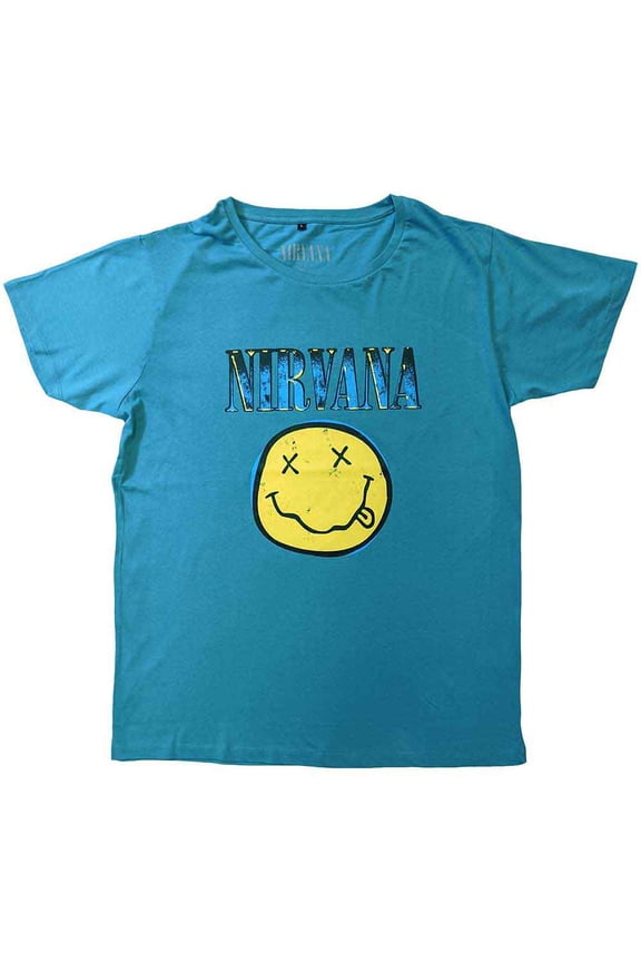 Nirvana Unisex T-Shirt: Xerox Happy Face (X-Small)
