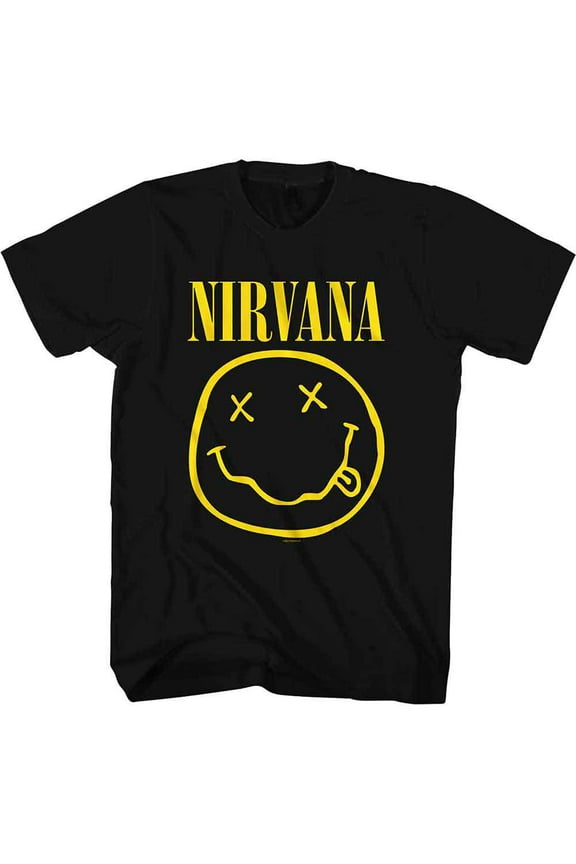 Nirvana Unisex T-Shirt Yellow Smiley (Large)