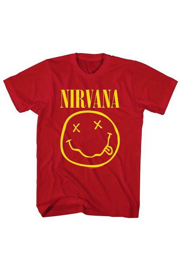 Nirvana Unisex T-Shirt Yellow Smiley (X-Small)