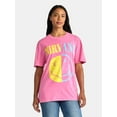 thumbnail image 1 of Nirvana Women's Front Back Graphic Band Tee with Short Sleeves, Sizes XXS-XXL, 1 of 5