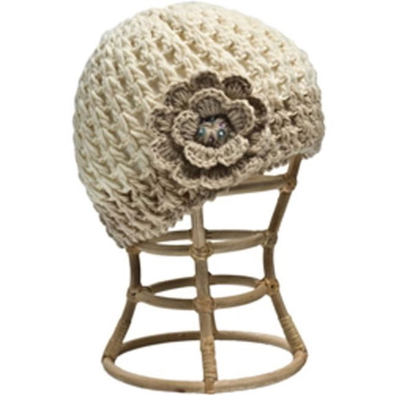 Nirvanna Designs CH75 White Crochet Flower Hat