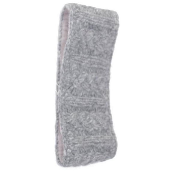 Nirvanna Designs HB03 Cable Headband with Fleece Lining - Grey