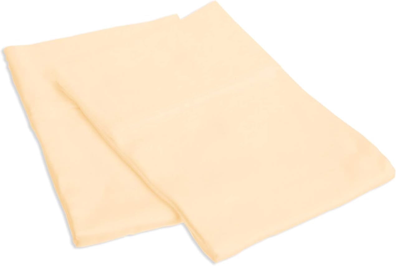 2-Pack Standard Cotton Pillowcases - 400 Thread Count, 20x30 Inch, Burgundy Solid, 100% Long Staple Combed Cotton