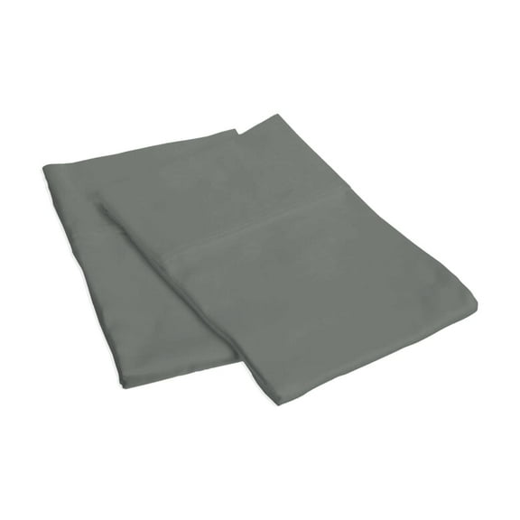 Nisaki Cotton Queen Pillow Cases Dark Grey, 100% Long Staple Combed Cotton Soft Cooling Pillow Cover (White Pillow Cases)
