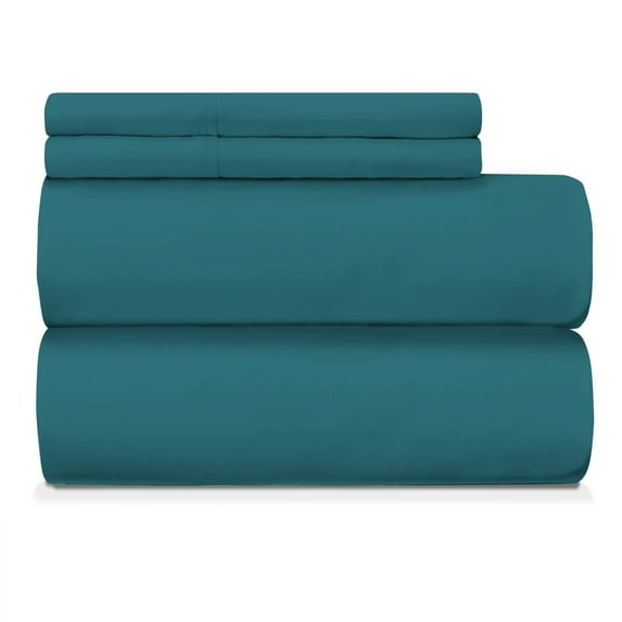 Nisaki Cotton Twin Sheet Set Colonial Blue, 100% Long Staple Combed Cotton Sheets with 15 inch Deep Pocket (Colonial Blue Bed Sheets Twin)