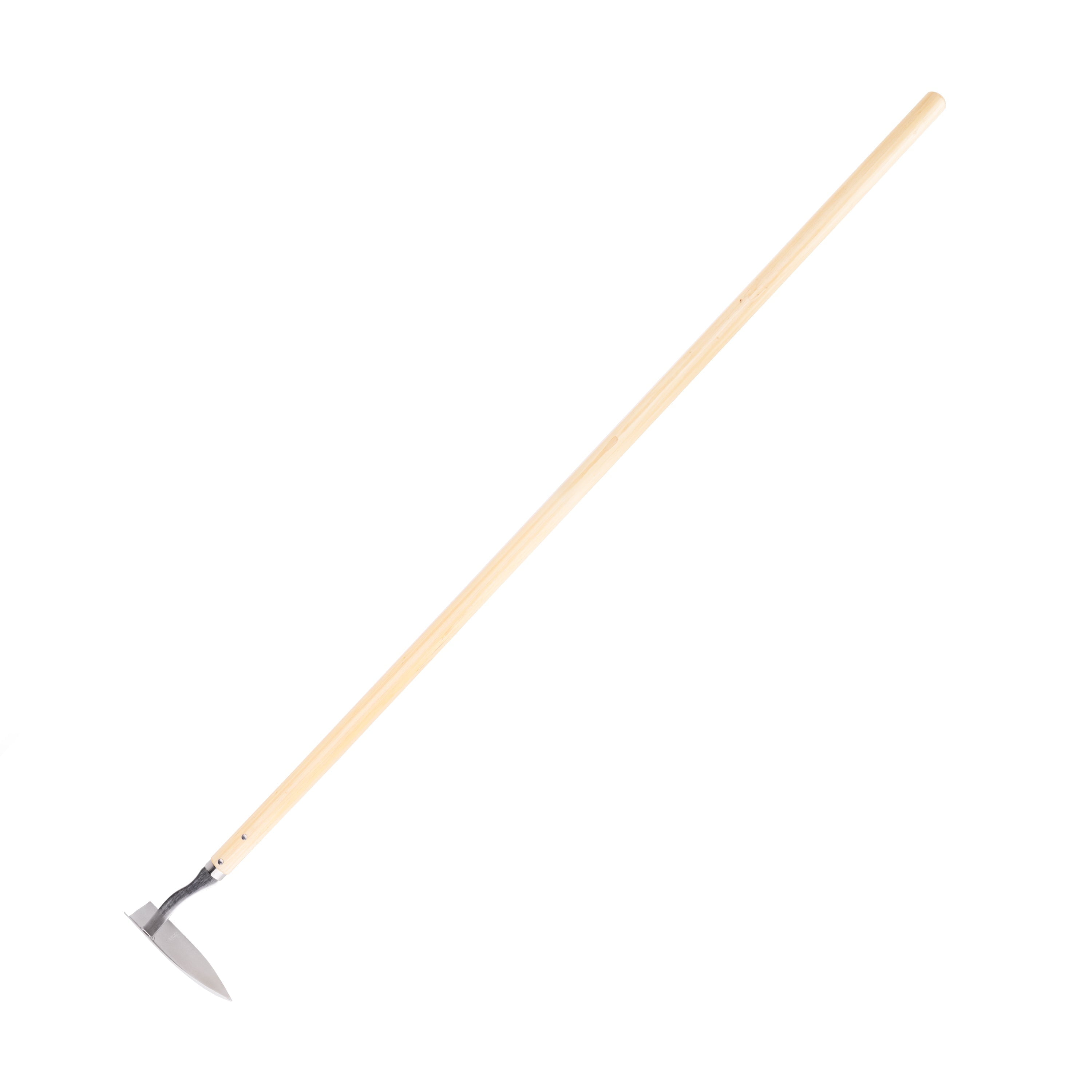 Nisaku Japanese Stainless Steel Semi-Long Triangle Hoe, 5.5-inch Blade, Sankaku