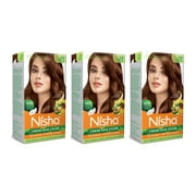 Nisha Crème Hair Color Pack 2, Permanent Brown Hair Dye Color, 100% Gray Coverage, No Ammonia, Natural Brown, 4.23 oz
