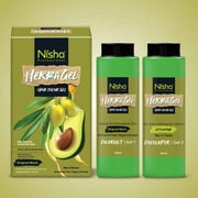 Nisha Gel Hair Dye, Herba Gel For Hair Color, Original Black, 200mL / 6.7 Oz