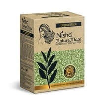 Nisha Nature Mate Hair Dye Color, 100% Grey Coverage Original Black, 2.12 Oz