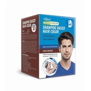 Nisha Shampoo Based Hair Color, Men & Women 20ML Sachet 10 Sachet in 1 Box, Dark Brown