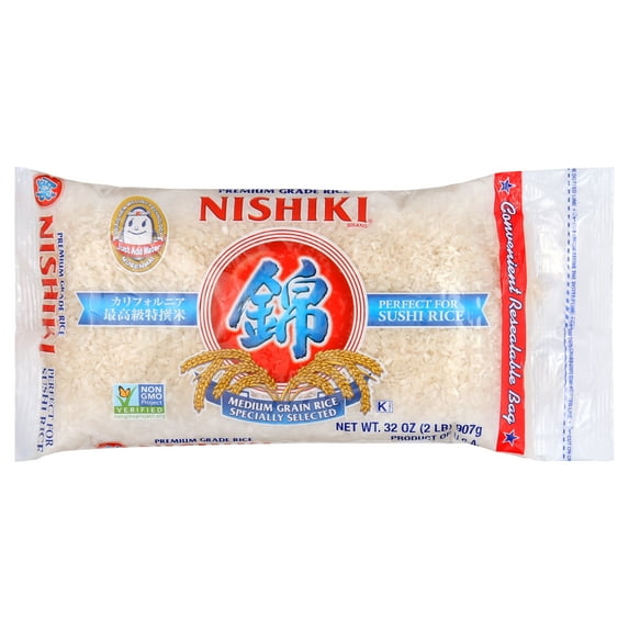 Nishiki Premium Grade Sushi Rice 2lbs Bag (1 Pack)