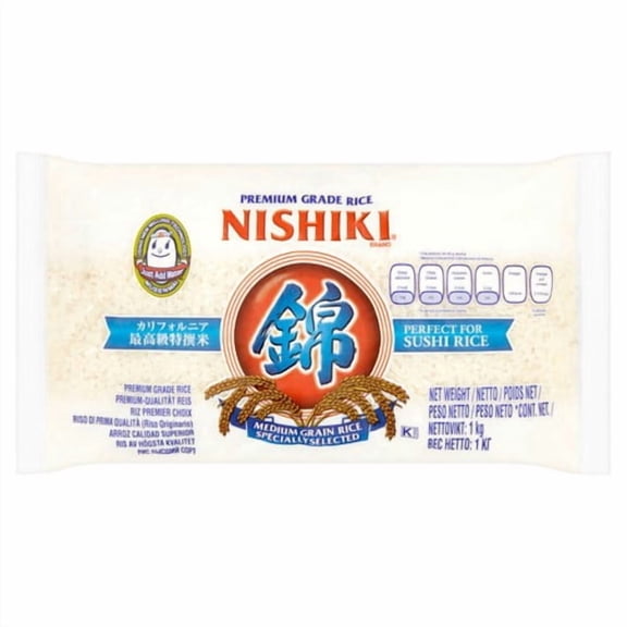 Nishiki Rice Musenmai 1kg, British Import (Pack of 3)