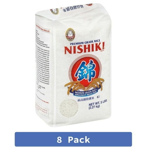Nishiki Sushi Premium Rice 5 lb (Pack of 8)