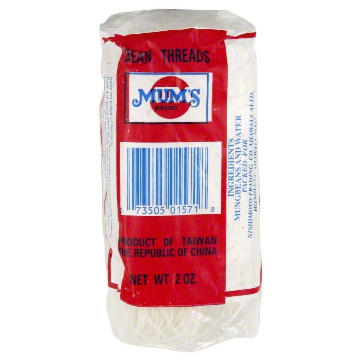 Nishimoto Mums Brand Bean Threads, 2 oz, No Common Allergens, Does Not Contain Dairy