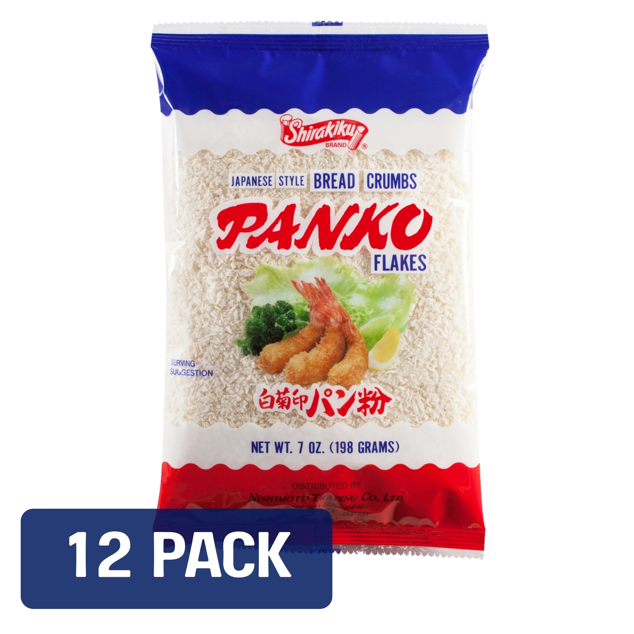 Shirakiku Panko Japanese Style Bread Crumbs, 6.98 oz, 12 pack