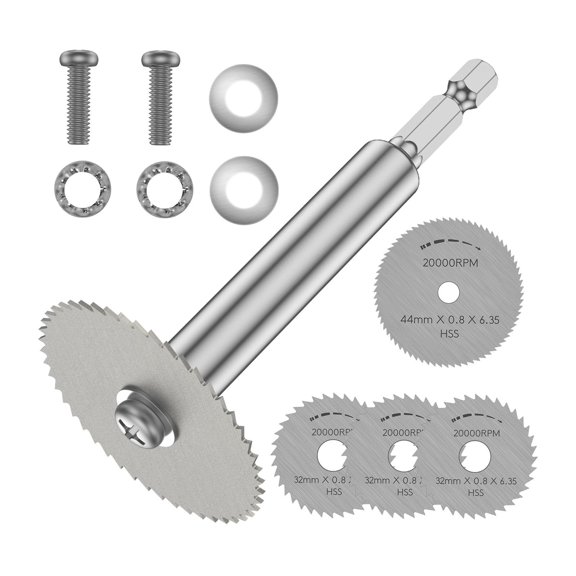 Nishiyuenyi 1/4" Hex Shank with 4 Cutting Discs Hexagonal Handle Smooth Surface Universal Sturdy Accessories Versatile Inside Pipe Cutter