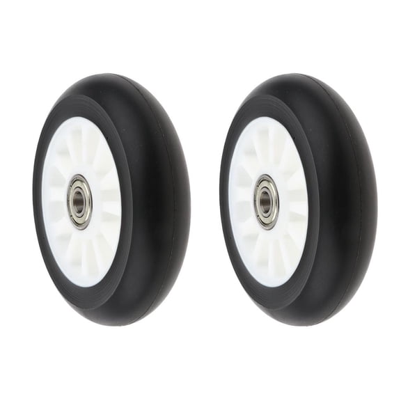 Nishiyuenyi 1 Pair PU Scooter Wheels 100 mm Speed Skates Wheels Replacement with White