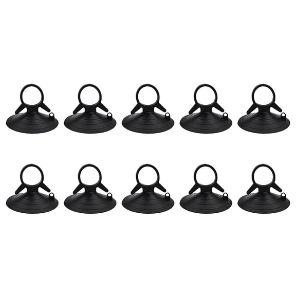 Nishiyuenyi 10Pcs Suction Pads PVC Automotive Visor Window Cups, Car Windshield Suction Cups Black