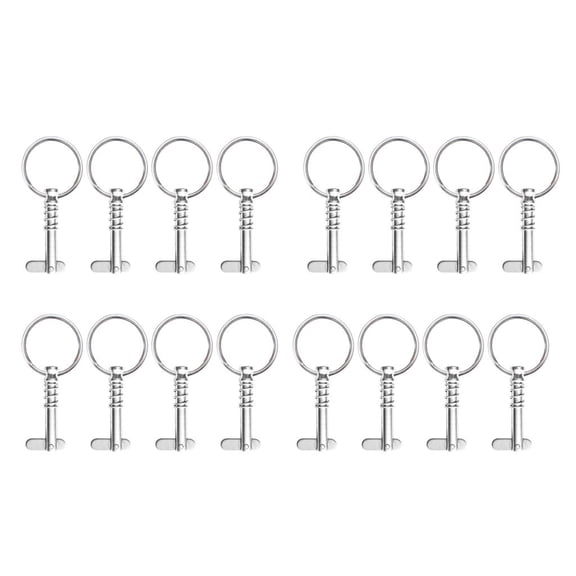 Nishiyuenyi 16pcs Marine Boat Bimini Top Hinge Quick Release Spring Pins 1/4" with Rings