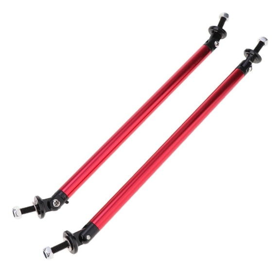 Nishiyuenyi 2 Pack Adjust Front Bumper Splitter Strut Rod Tie Support Bars 200mm Red