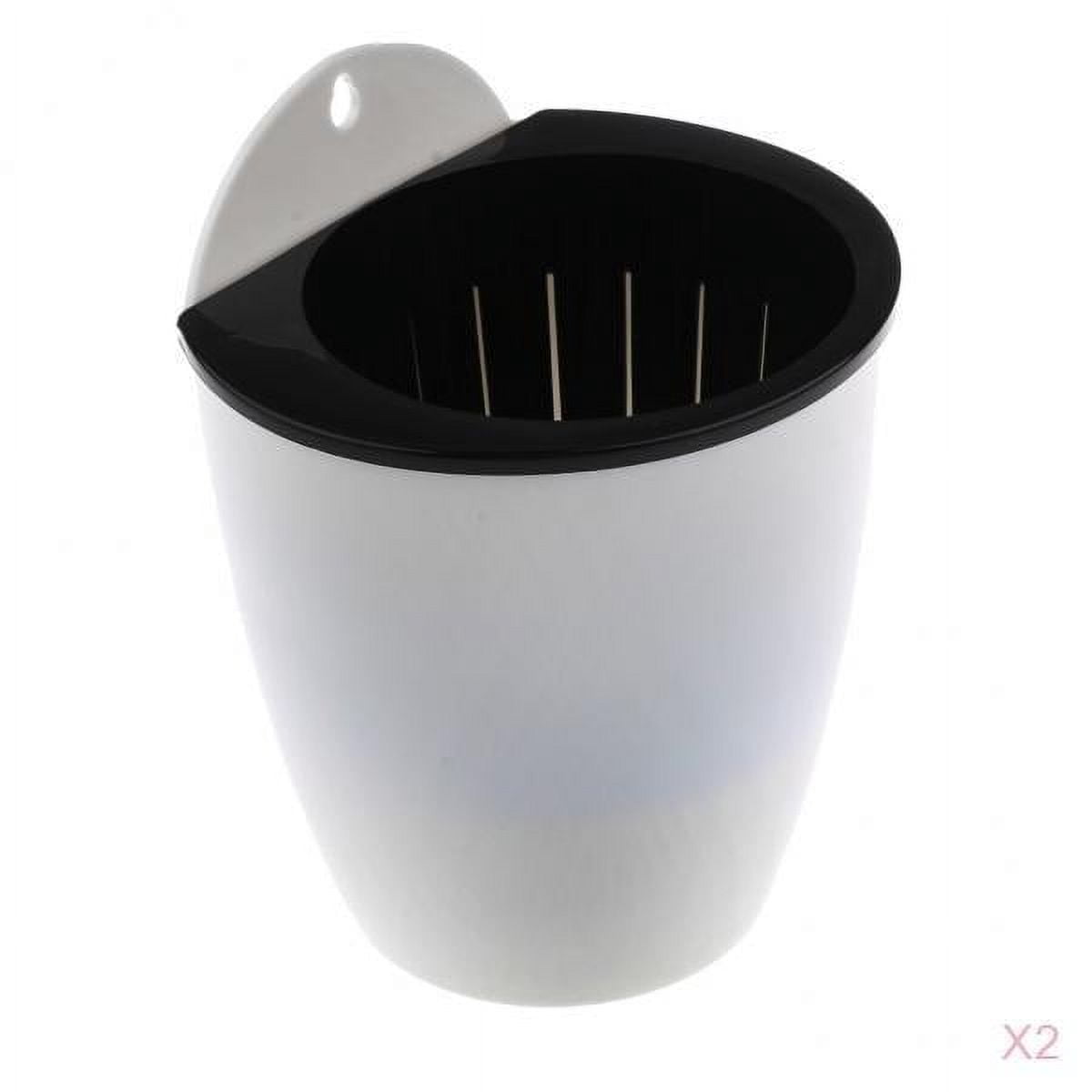 Nishiyuenyi 2 Pcs Plastic Hanging Planter Pot Flower Pots Hanger Plant Holder with Hook