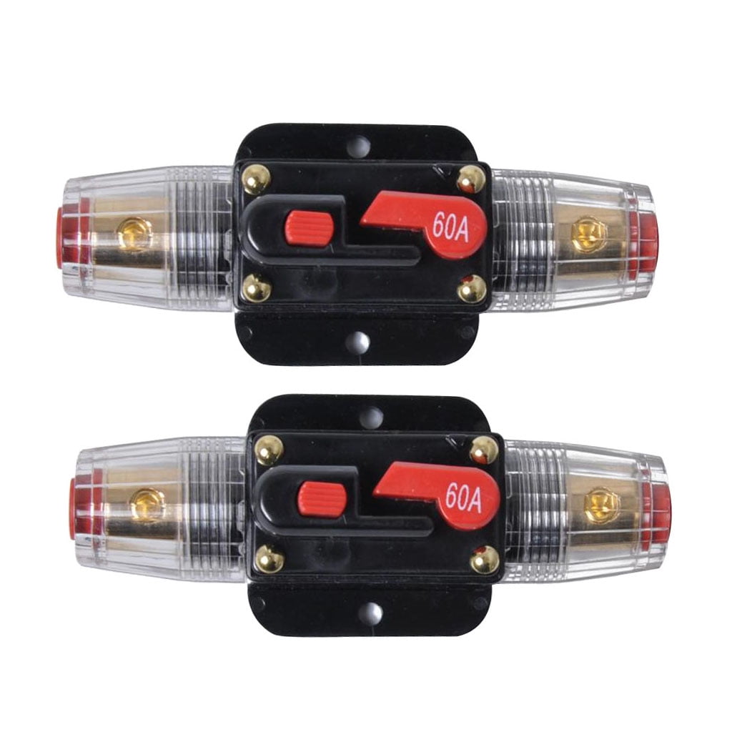 Nishiyuenyi 2 Pieces. 60A Automatic Fuse Holder Fuse Holder Bracket Automatic 12V-24V DC