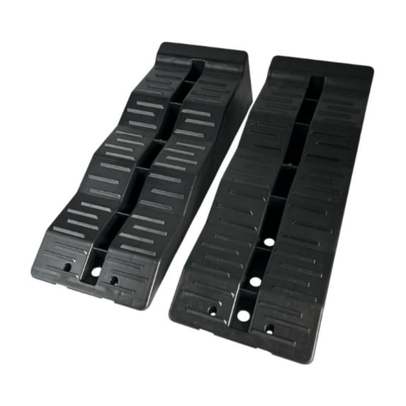 Nishiyuenyi 2 Pieces Generic RV Leveling Ramps Anti Skid Practical Home Garage Maintenance 56x20x13 cm