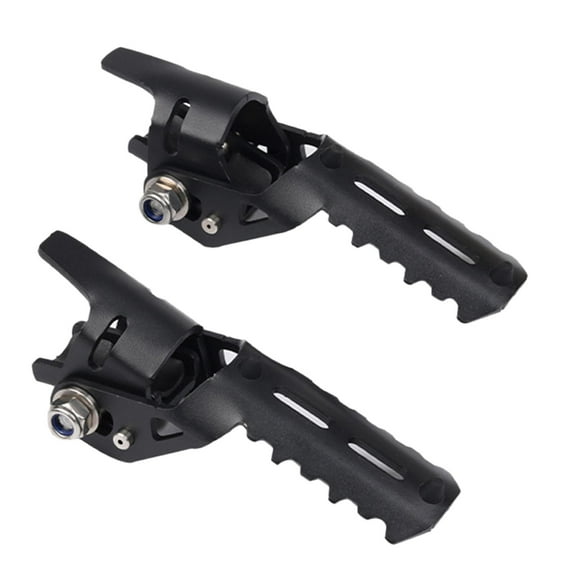 Nishiyuenyi 2 Pieces Motorcycle Engine Guard Highway Footpegs Foot Pegs Professional Stainless Steel Accessories Folding Footrests Clamps Black
